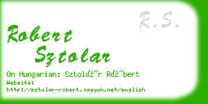 robert sztolar business card